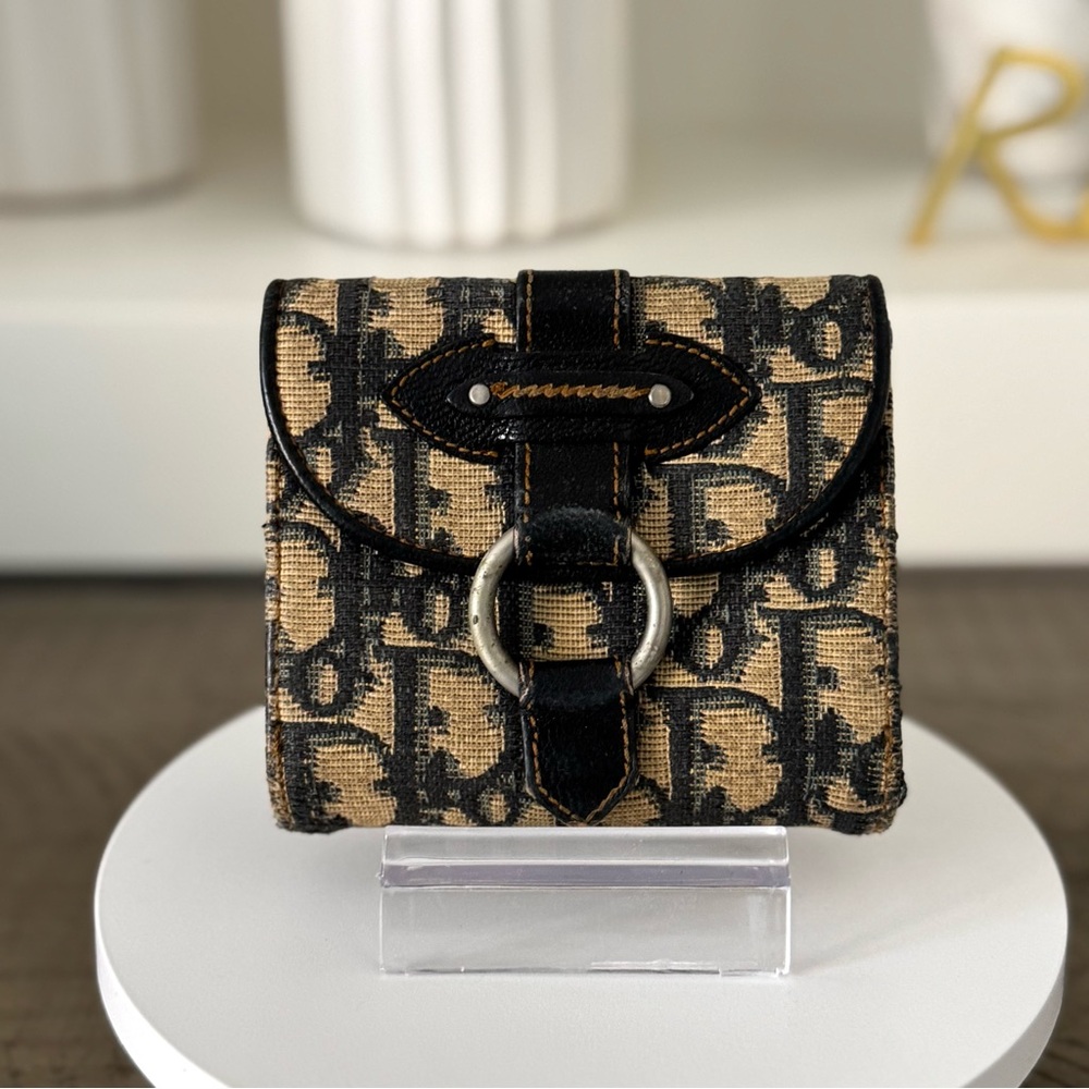 Dior Trotter Pattern Compact Wallet - Vintage